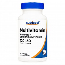 Best Seller: Nutricost Multivitamin with Probiotics 120 Vegetarian Capsules