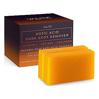 Best Seller: VALITIC Kojic Acid Dark Spot Remover Soap Bars with Vitamin C, Retinol, Collagen, Turmeric